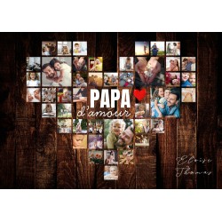 Affiche coeur Papa